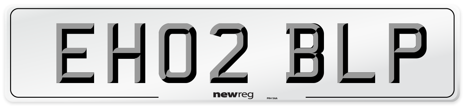 EH02 BLP Number Plate from New Reg